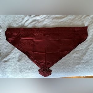 9 maroon silk pointed valances